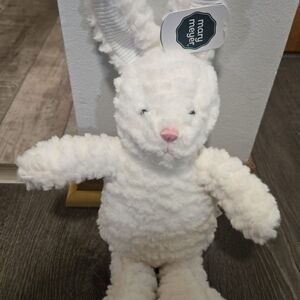 Mary Meyer Fluffy White Bunny Stuffed Animal